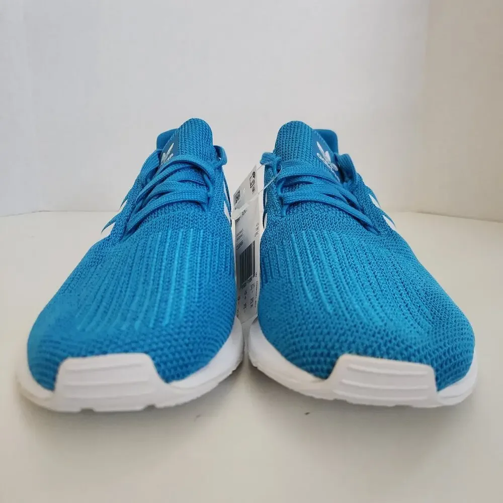 adidas Originals Swift J Running Shoe Shock Cyan/White/White, 5 M US Big Kid